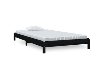 vidaXL Stapelbed Grenenhout Zwart (80x200cm) - 72% Korting!