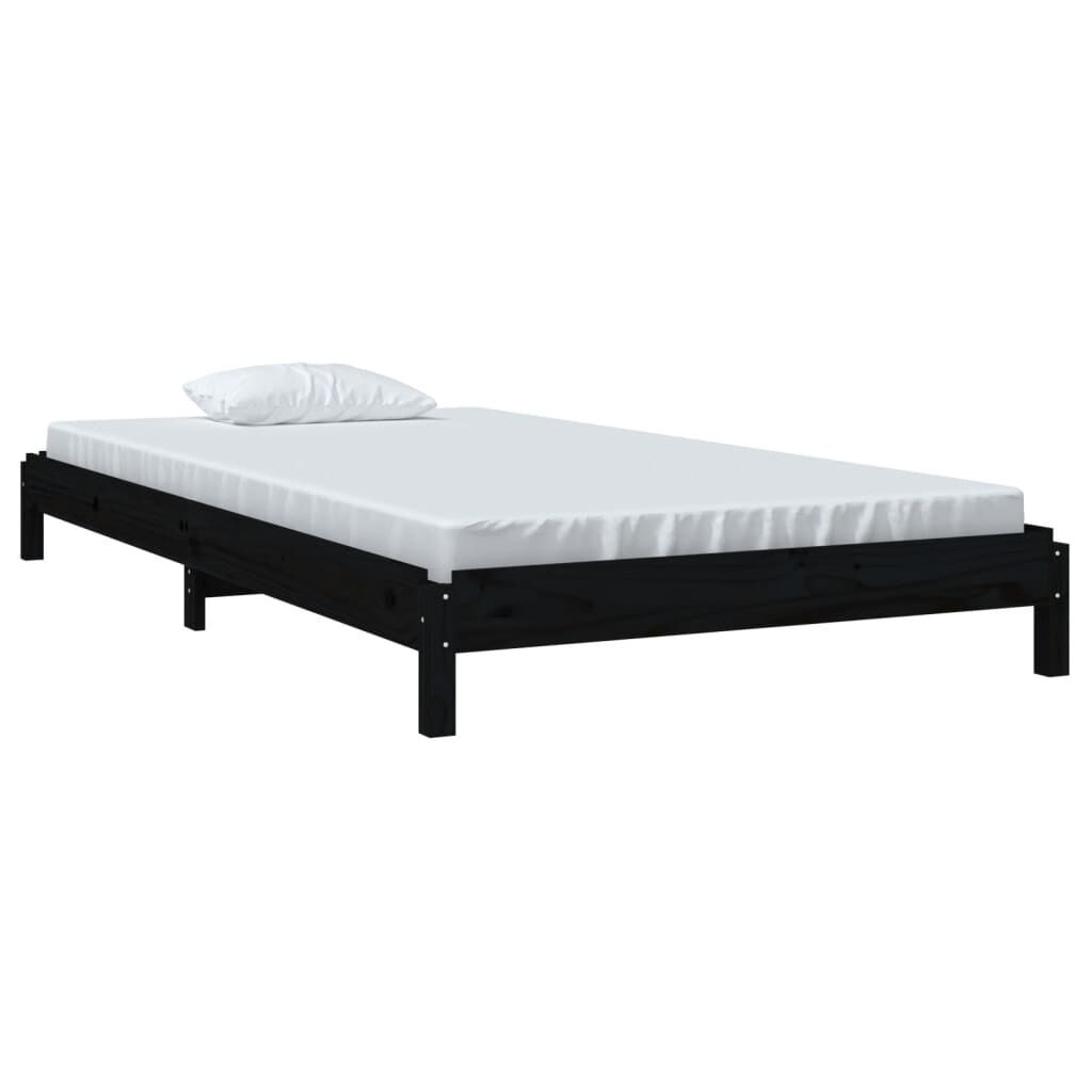 vidaXL Stapelbed Grenenhout Zwart (80x200cm) - 72% Korting!