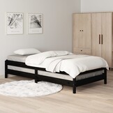 vidaXL Stapelbed Grenenhout Zwart (80x200cm) - 72% Korting!
