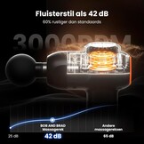 Massagepistool diepweefsel met 5 snelheden & opzetstukken | Zwart | -53%