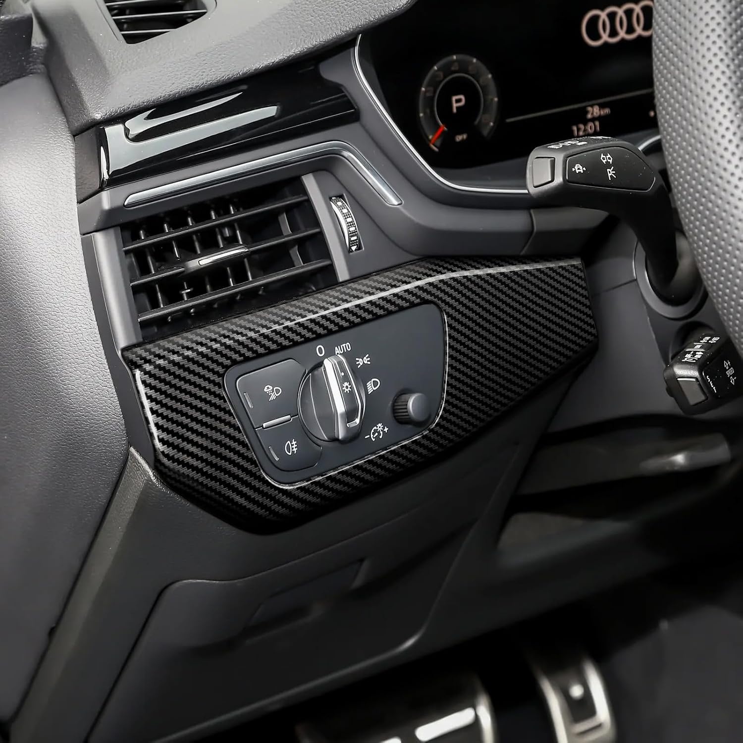 3-delige Dashboard Bekleding Set ABS Carbon Look voor A4 (2017-2024), A5 (2017-2023), S4 S5 (2018-2024)