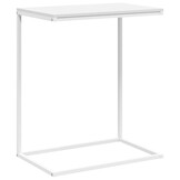 Bewerkt Houten Bijzettafel Wit - 55% Korting