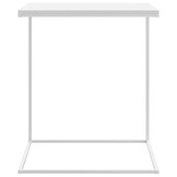 Bewerkt Houten Bijzettafel Wit - 55% Korting