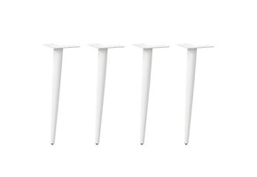 vidaXL Salontafelpoten Staal Wit Conisch 4 stuks 42-43 cm - 50% Korting