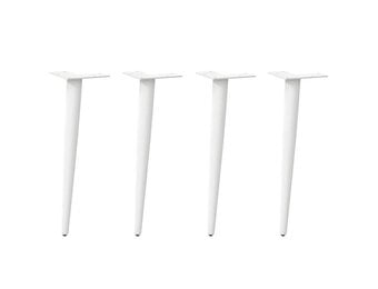 VidaXL Salontafelpoten Staal Wit (4 st.) - 42-43 cm - 54% Korting!