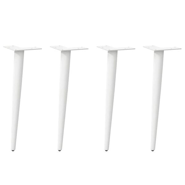 VidaXL Salontafelpoten Staal Wit (4 st.) - 42-43 cm - 54% Korting!
