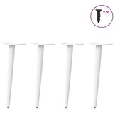 VidaXL Salontafelpoten Staal Wit (4 st.) - 42-43 cm - 54% Korting!