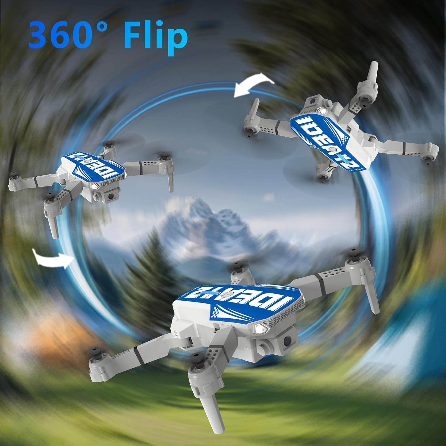 Mini Drone voor Beginners - 1080P Cam, 270° Obstakeldetectie - Blauw (40% Korting)