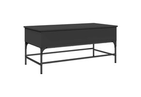 vidaXL Salontafel 100x50x45 cm hout/metaal Zwart - 74% Korting!