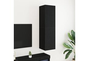 Wand TV-kast Zwart eiken 30.5x30x110cm - 67% Korting