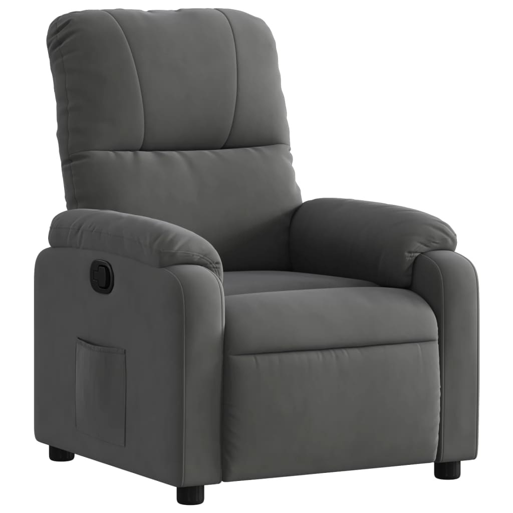 vidaXL Fauteuil Verstelbaar Microvezel Donkergrijs - 47% Korting!