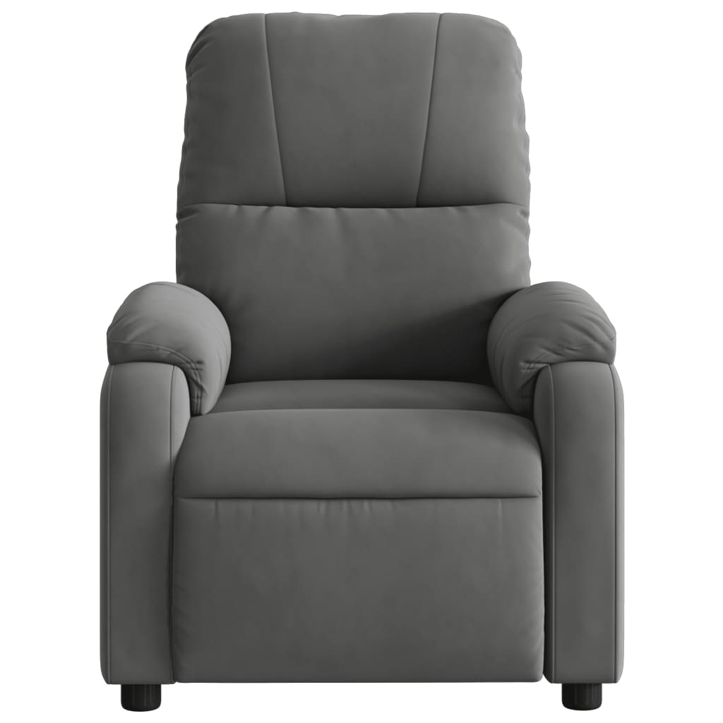 vidaXL Fauteuil Verstelbaar Microvezel Donkergrijs - 47% Korting!