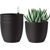 4x Zelfbewaterende Bloempotten 15cm Wit met Korting