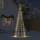 vidaXL LED-kerstboom 304 cm Warm Wit - 550 LEDs met 56% Korting