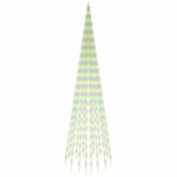 VidaXL Vlaggenmast Kerstboom 800cm 1134 LED's Meerkleurig - 59% Korting!