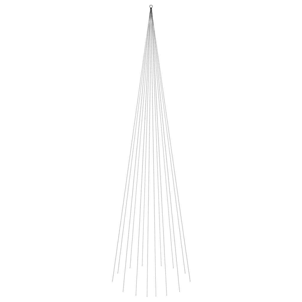 VidaXL Vlaggenmast Kerstboom 800cm 1134 LED's Meerkleurig - 59% Korting!
