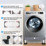 Verstelbaar Was- & Drogeronderstel RVS/ABS - 33% Korting!