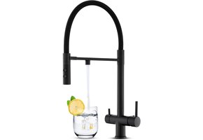 3-Weg Keukenkraan Zwart voor Waterfilter - 48% Korting!