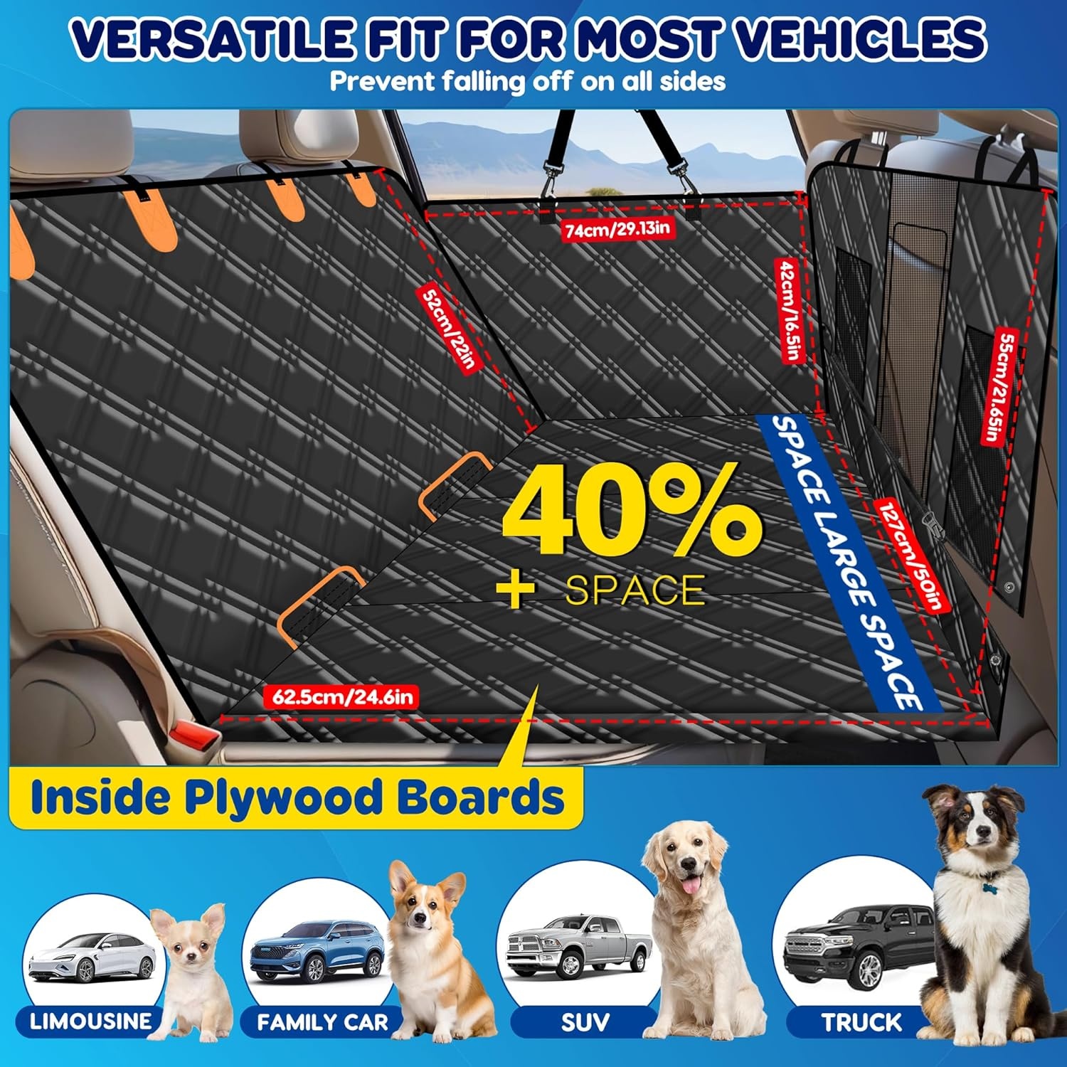 Hondendeken Auto Achterbank - 6-in-1 Waterdicht, 36% Korting!