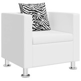 VidaXL Fauteuil Kunstleer Wit - 59% Korting