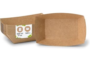 Kartonnen Friet- en Snackschalen (500ml, 500 stuks) - 42% Korting