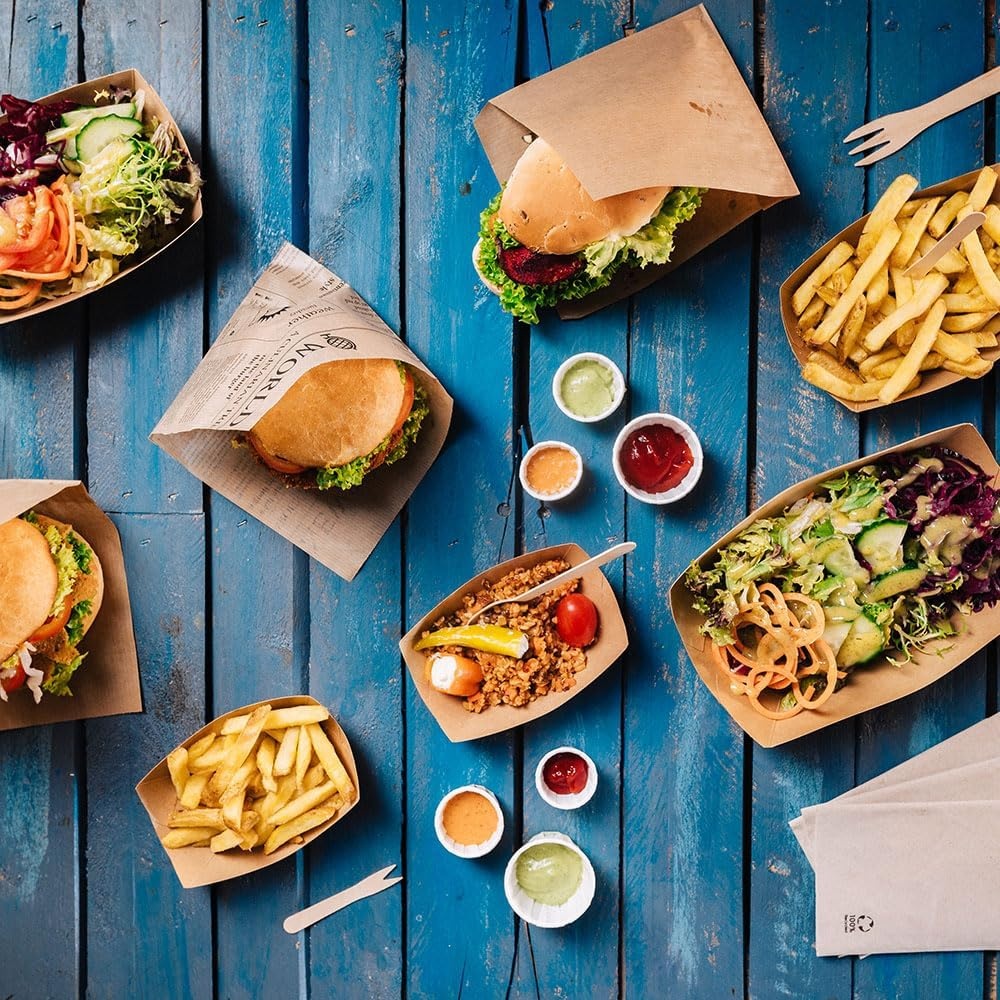 Kartonnen Frietschalen Bruin 500 ml (500 Stuks) - 36% Korting!