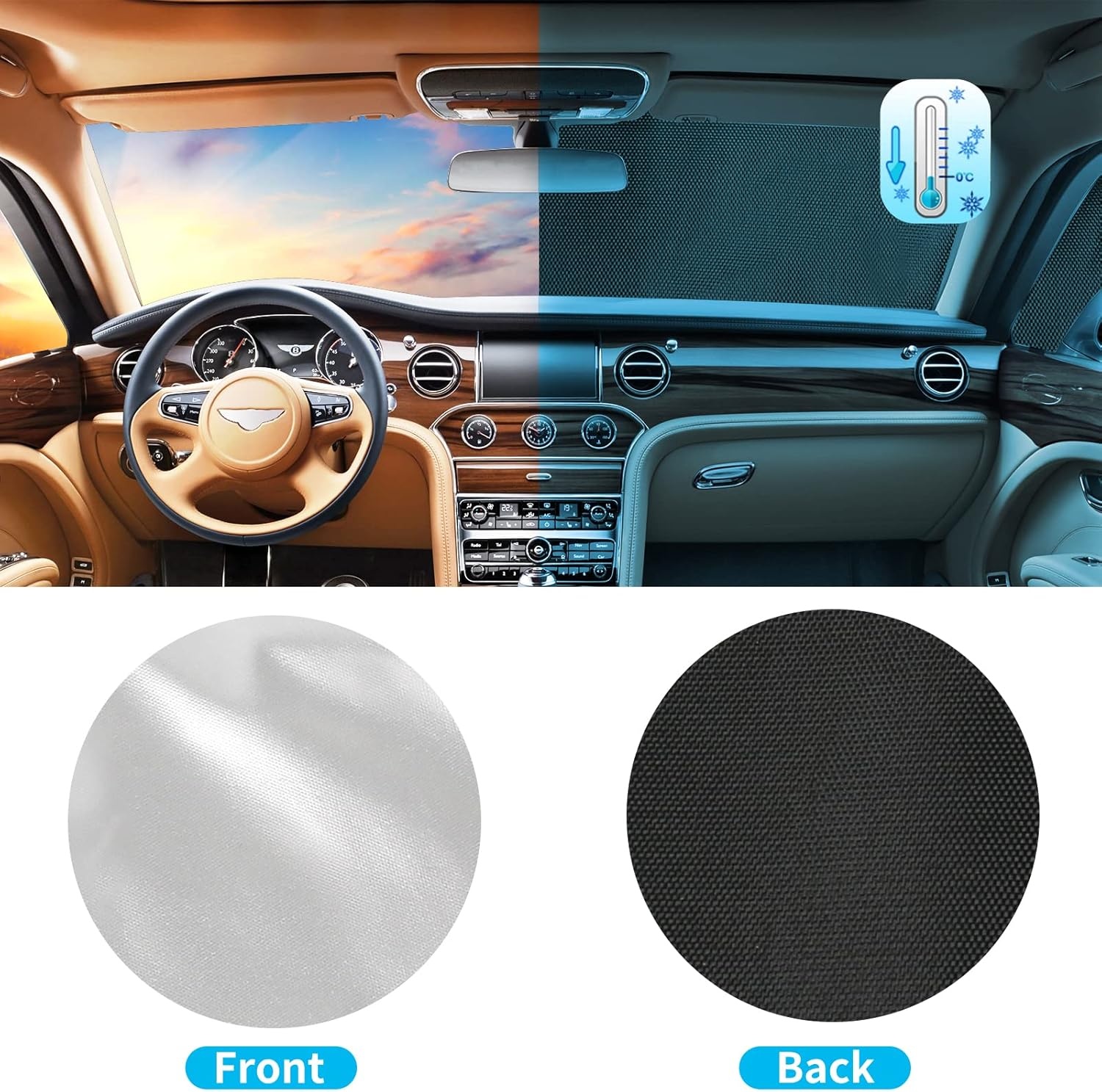 VW T6 Zonnescherm Voorruit 100% Verduisterend - 40% Korting