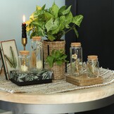 Droogbloemen set 4 stuks in vaasjes - 35% korting