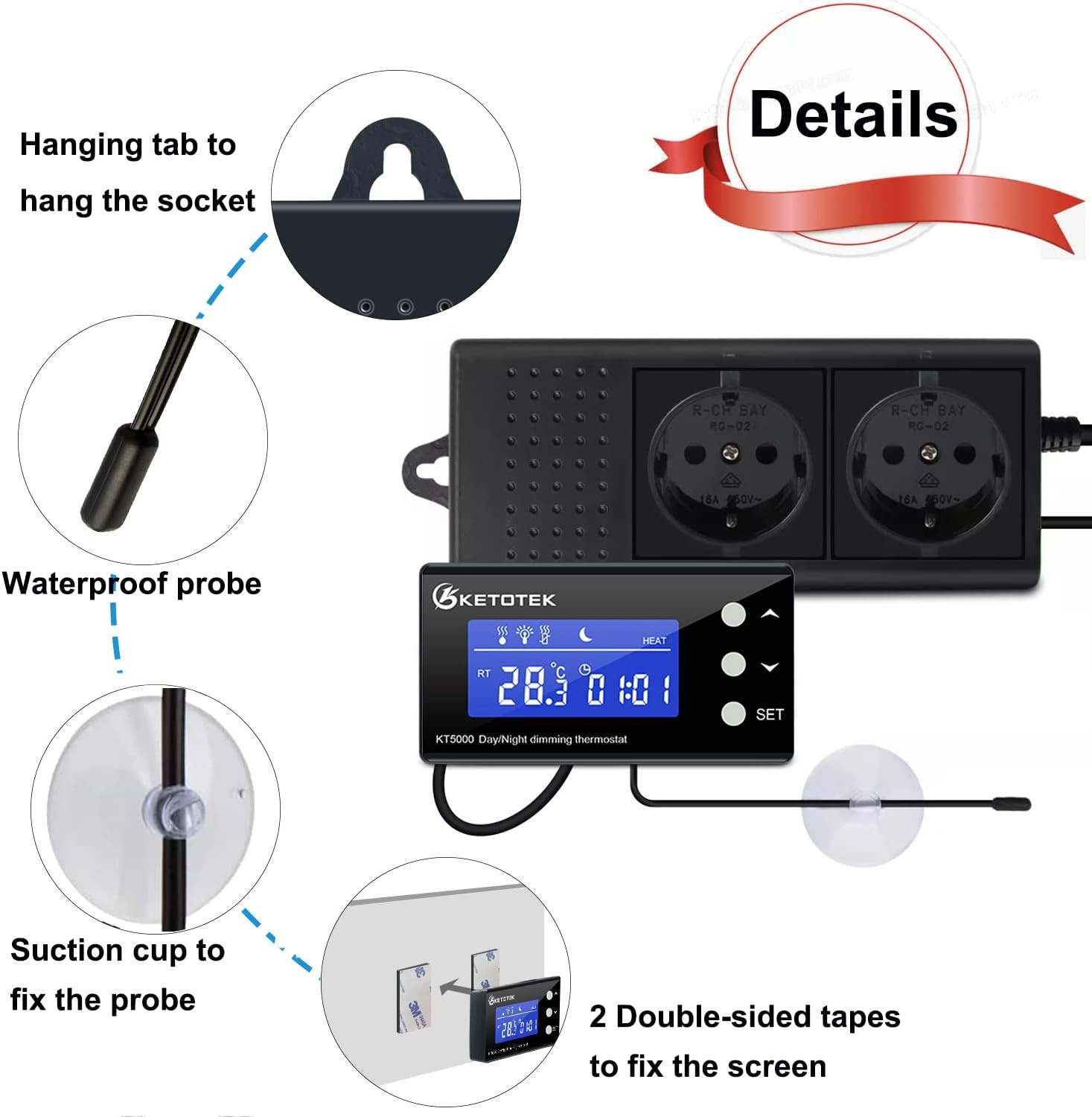 Digitale Dim Thermostaat 40% Korting