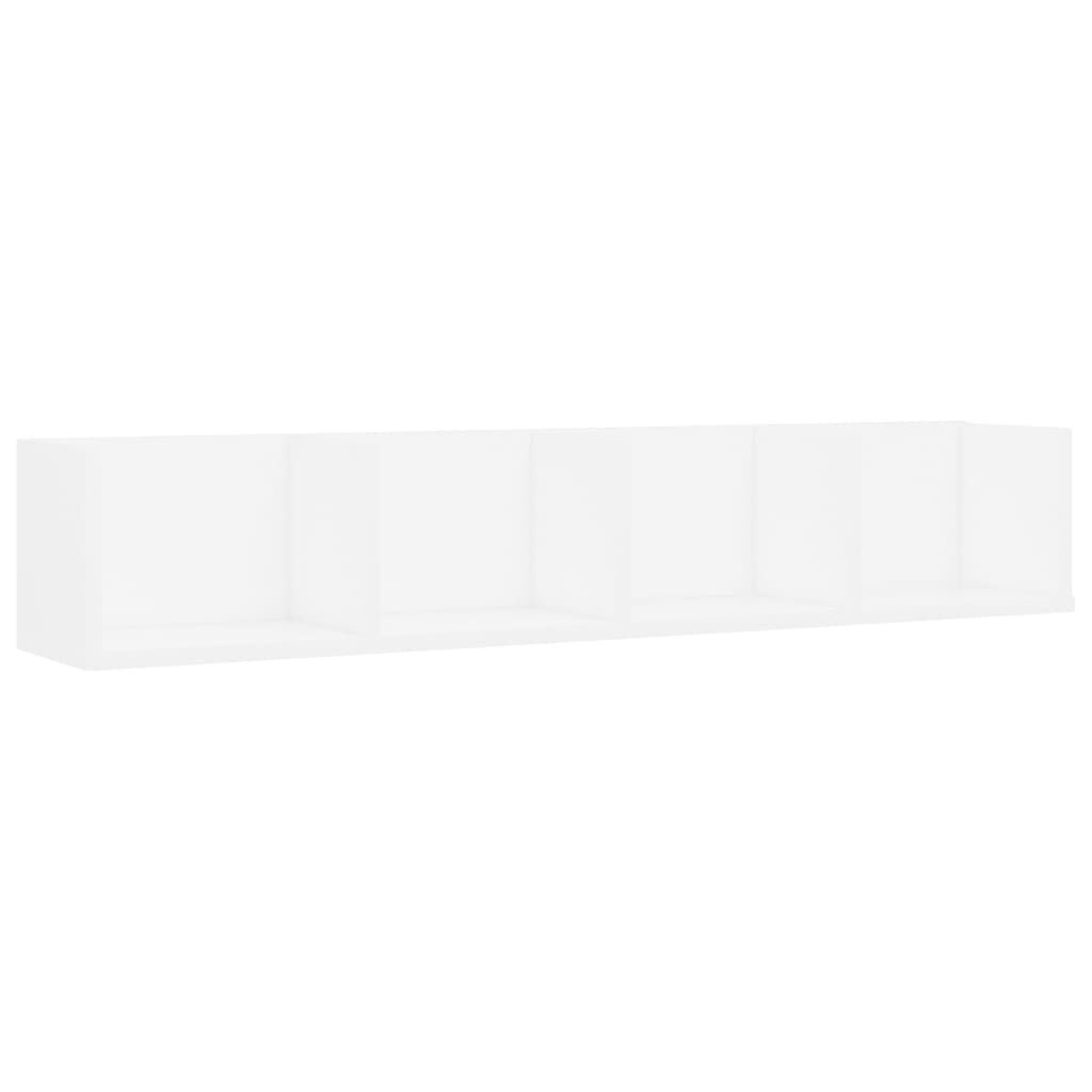 VidaXL CD-wandschap Wit: 100x18x18cm - 55% Korting