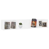 VidaXL CD-wandschap Wit: 100x18x18cm - 55% Korting
