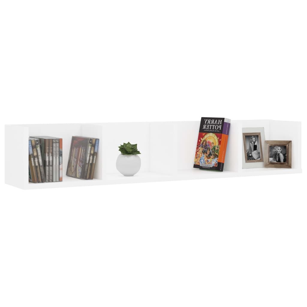 VidaXL CD-wandschap Wit: 100x18x18cm - 55% Korting
