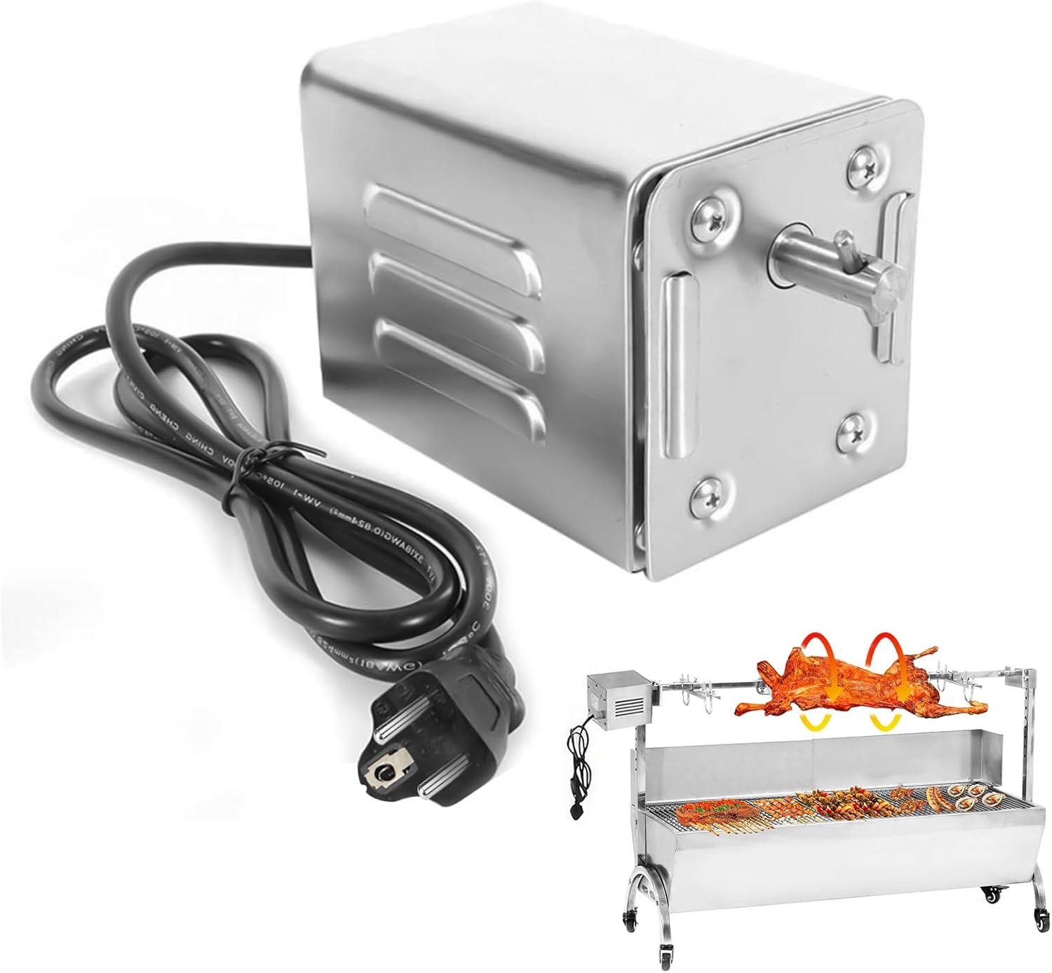 Rotisserie Motor RVS - 60kg - 15W - 40% Korting!