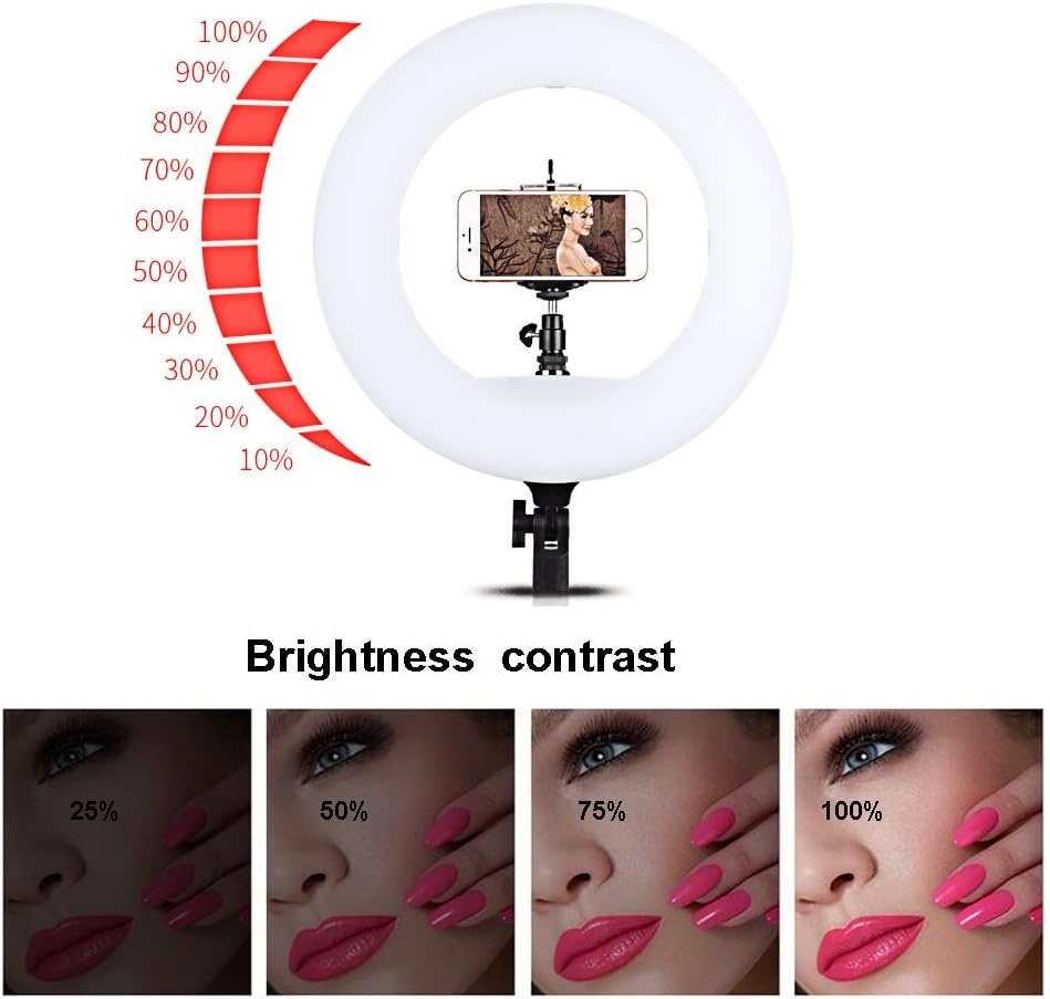 18" LED Ringlicht Kit: RGB+W, App-Bediening - 37% Korting!