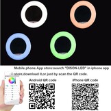 18" LED Ringlicht Kit: RGB+W, App-Bediening - 37% Korting!