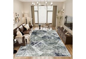 Abstract Vloerkleed Blauwgroen 200x300 cm - 58% Korting!