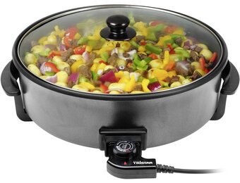 Elektrische hapjespan 40cm 1500W met vakverdeling PFAS-vrij tot 250°C