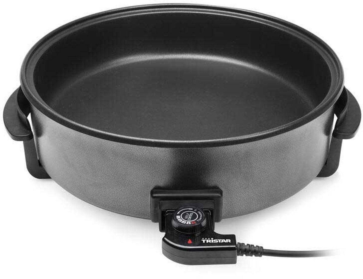 Elektrische hapjespan 40cm 1500W met vakverdeling PFAS-vrij tot 250°C