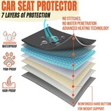 Achterbankverlenger hond met harde bodem & gaas - Heavy Duty autostoelhoes met grote zijkleppen voor volledige auto/SUV bescherming