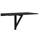 Inklapbare Wandtafel van Bewerkt Hout - Zwart, 100x60 cm - 76% Korting