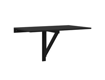 Inklapbare Wandtafel van Bewerkt Hout - Zwart, 100x60 cm - 76% Korting