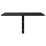 Inklapbare Wandtafel van Bewerkt Hout - Zwart, 100x60 cm - 76% Korting