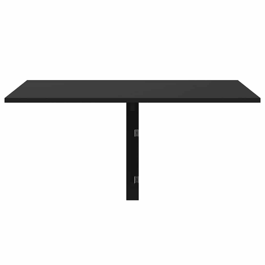 Inklapbare Wandtafel van Bewerkt Hout - Zwart, 100x60 cm - 76% Korting