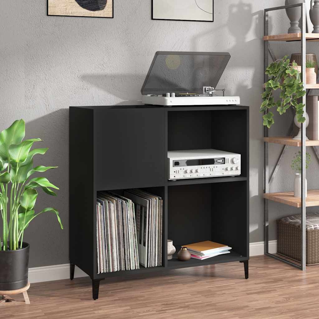 VidaXL Platenkast (84,5x38x89 cm) - Zwart (71% Korting)