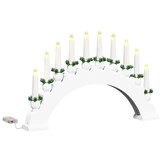 Kerst Kaarsenboog met 10 LED Kaarsen, Grenenhout, Wit - 61% Korting