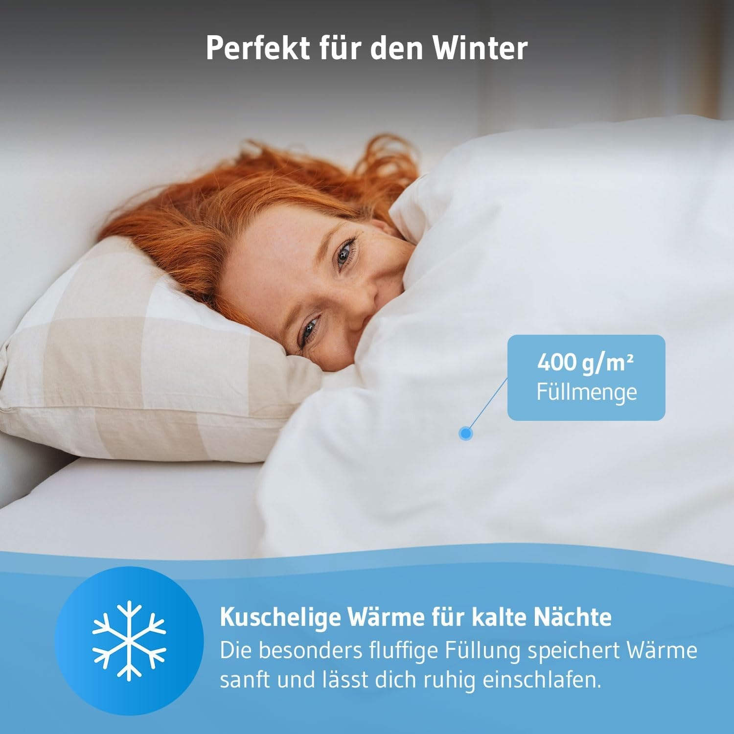 Dekbed 135x200 cm Extra Warm Ademend Anti-allergie 400 g/m² – Gemaakt in Europa
