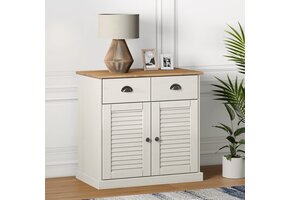 vidaXL Dressoir Grenenhout Wit - 75% Korting