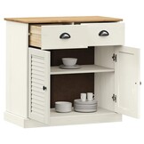 vidaXL Dressoir Grenenhout Wit - 73% Korting!