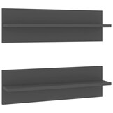 VidaXL Wandschappen 2 stuks Grijs - 55% Korting!