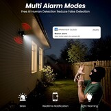 Draadloze Buitencamera met Zonnepaneel 2K Resolutie, 360° Pan/Tilt, PIR Alarm, Kleur Nachtzicht & IP65 Waterdicht